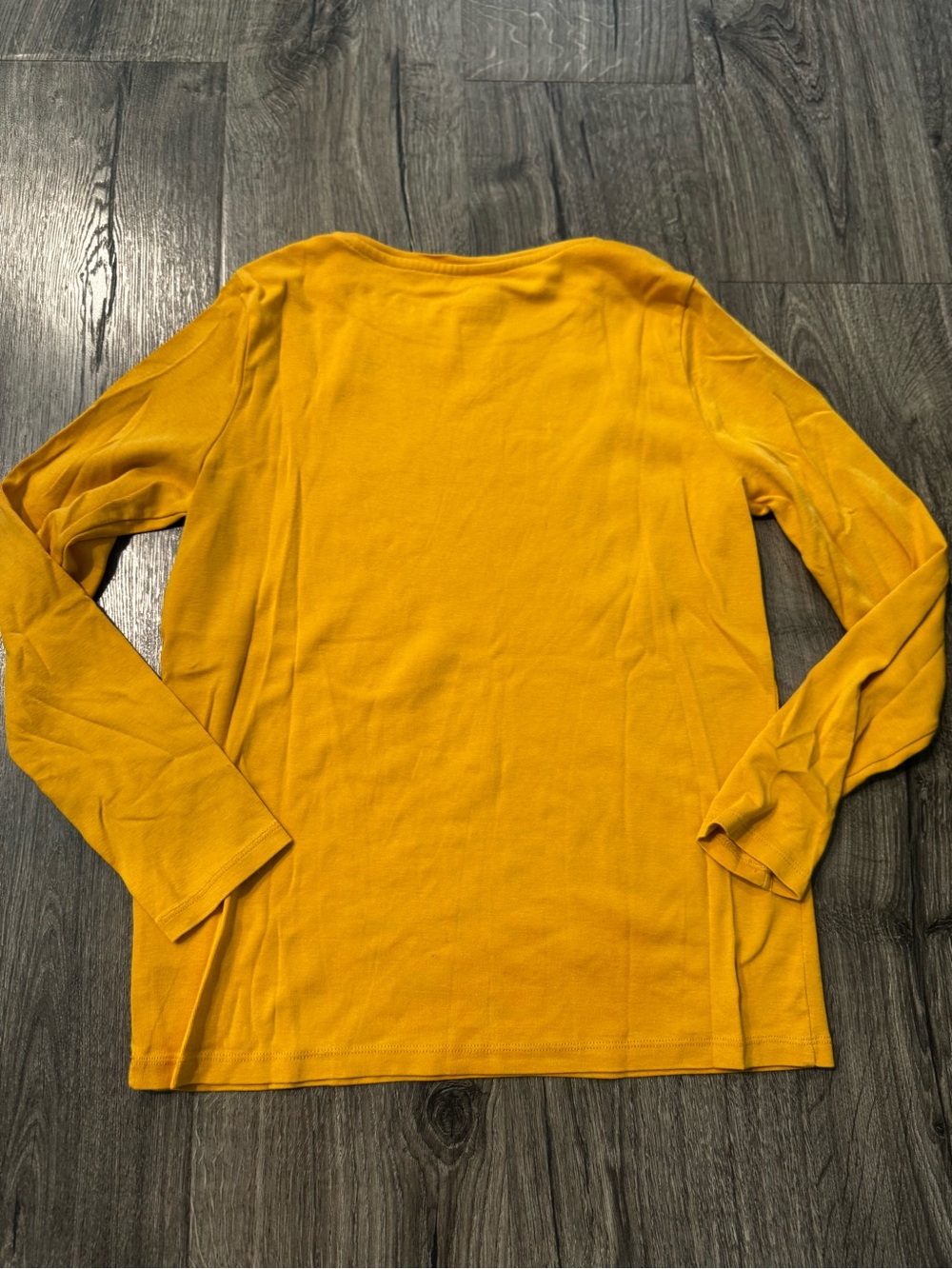 Talbots Women's Long Sleeve Crewneck Top in Golden mustard Yellow size medium P - Picture 7 of 8